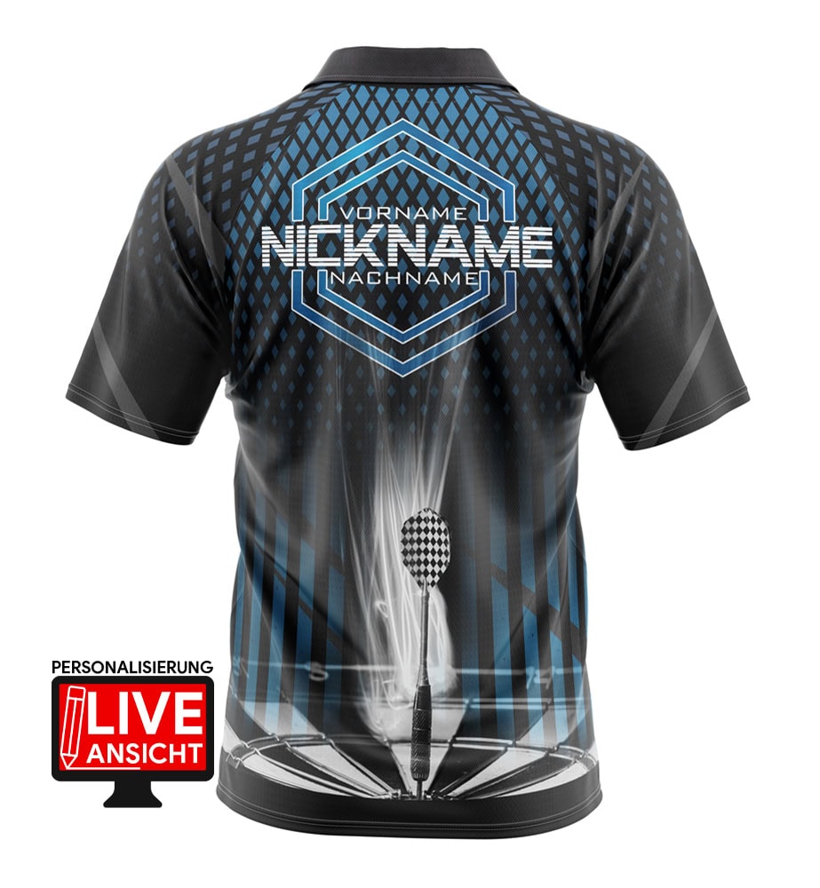 Dart Shirt "Rhombus" Blue