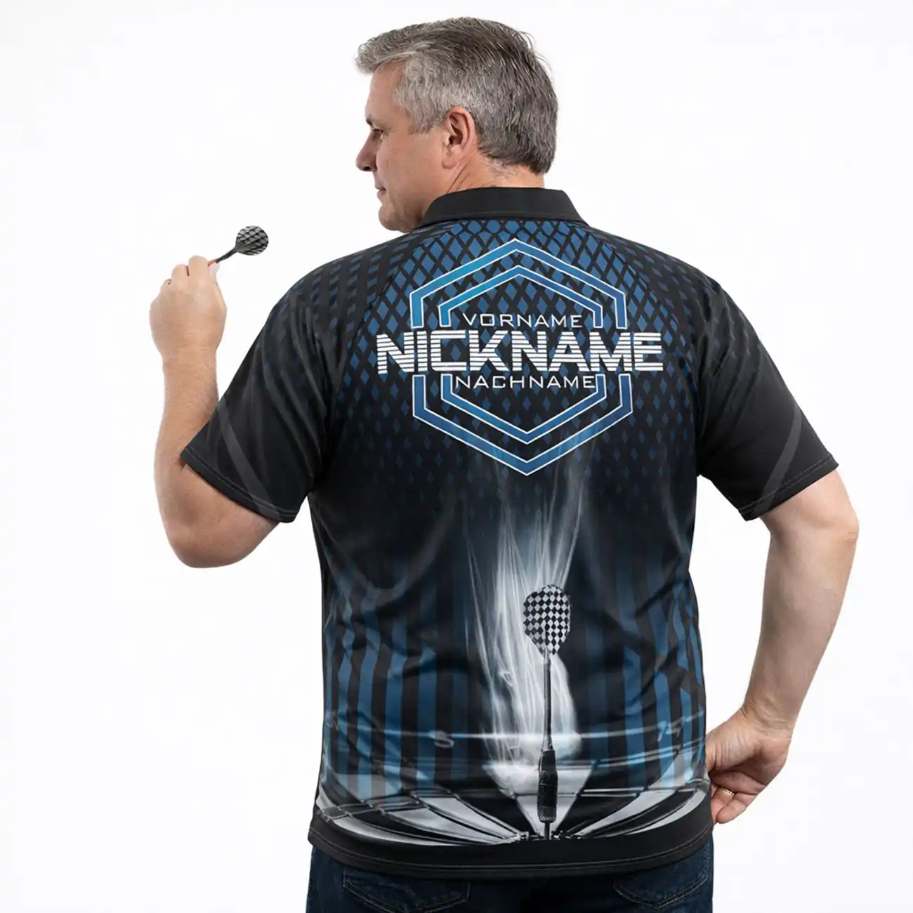 Dart Shirt "Rhombus" Blue – Bild 2