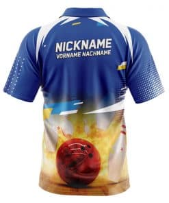 Alternative view of Bowling Shirt "TEINE" BLUE