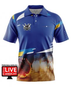 Bowling Shirt "TEINE" BLUE