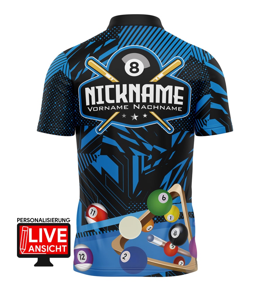 Billard Shirt "VISK" BLUE