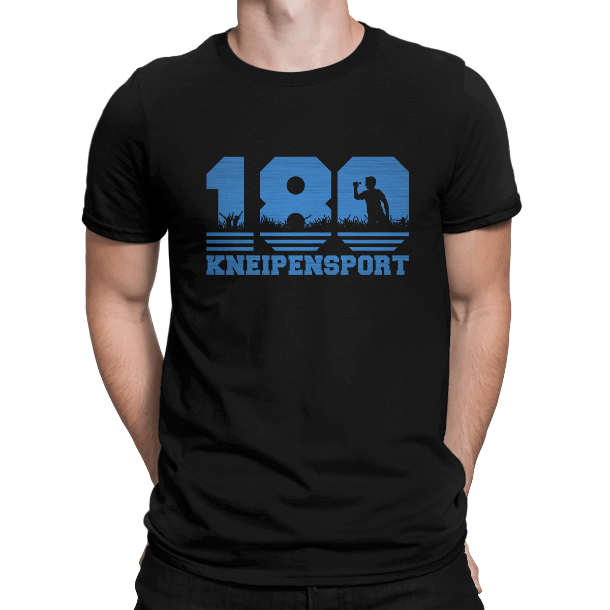 Dart-shirt 180 Kneipensport Blauw Zwart