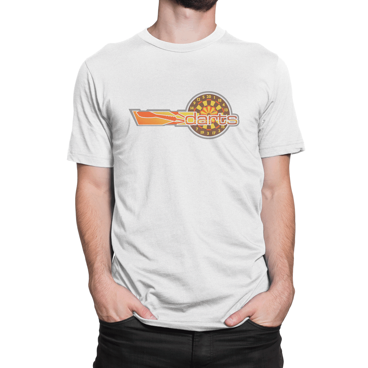 Darts T-Shirt Dartsboard with arrows