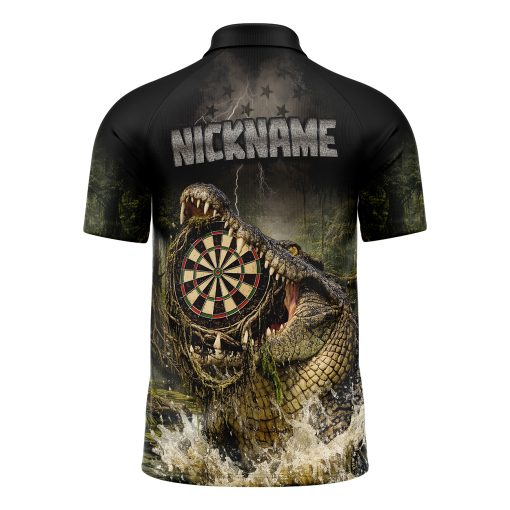 Dart Trikot CROVAX mit Krokodil-Motiv – Rückansicht